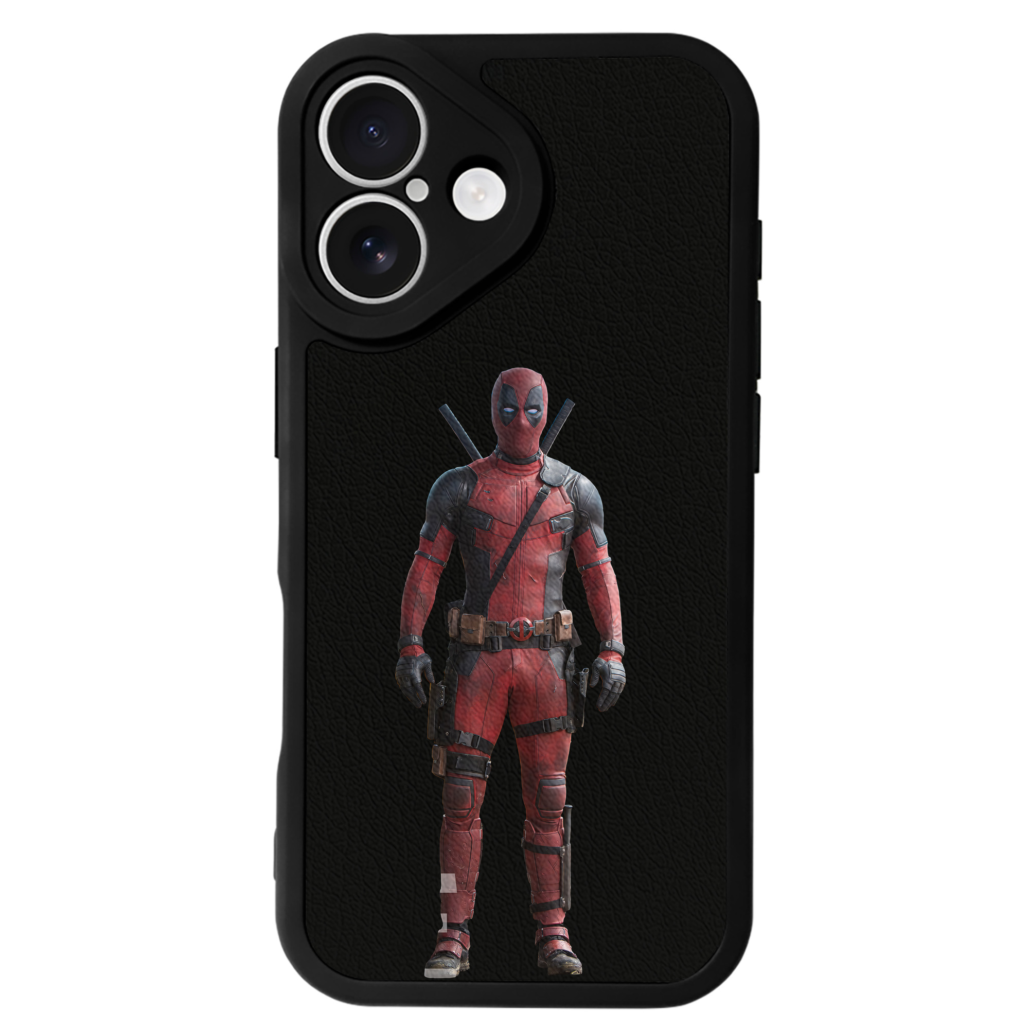 （画像用） Deadpool デッドプール 【iPhone 16シリーズ対応】シリコンスマホケース（レザー調） 材質：シリコン